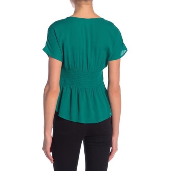 HIATUS Button Front Short Sleeve Blouse - Picture 2 of 6